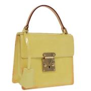 Pre-owned Leather handbags Louis Vuitton Vintage , Yellow , Dames