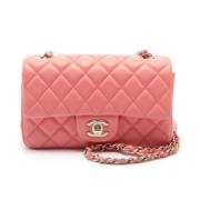 Pre-owned Leather chanel-bags Chanel Vintage , Pink , Dames