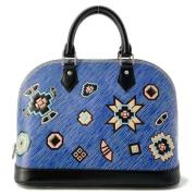 Pre-owned Leather handbags Louis Vuitton Vintage , Blue , Dames