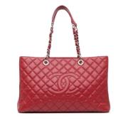 Pre-owned Leather totes Chanel Vintage , Red , Dames