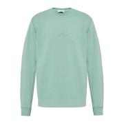 Sweatshirt met logo Stone Island , Green , Heren