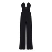 Zwarte Anelli Jumpsuit Broek Solace London , Black , Dames