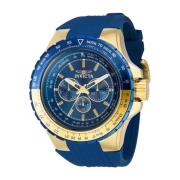 Aviator Heren Quartz Horloge Blauwe Wijzerplaat Invicta Watches , Yell...