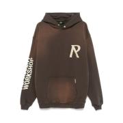 Cedar Brown Masking Tape Initial Hoodie Represent , Brown , Heren