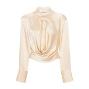 Satijnen Blouse Blumarine , Beige , Dames