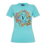 T-shirt met print en glinsterende applicaties Versace Jeans Couture , ...