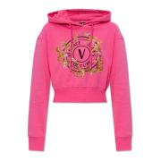 Sweatshirt met print en glinsterende pailletten Versace Jeans Couture ...