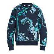 Sweatshirt met Outline Barocco print Versace Jeans Couture , Blue , He...