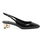 Zwarte Slingback Schoenen Dolce & Gabbana , Black , Dames