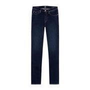 Donkerblauwe Regular Fit Jeans met Suede Patch Tramarossa , Blue , Her...