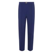 Blauwe Hoge Taille Broek Elisabetta Franchi , Blue , Dames