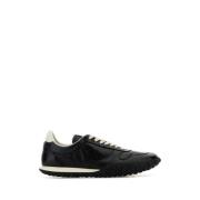 Stijlvolle zwarte leren sneakers Jil Sander , Black , Heren