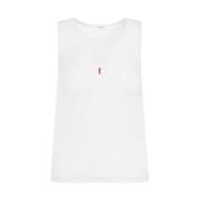 Geribbelde Wollen Tanktop Naakt & Neutrals Saint Laurent , White , Dam...