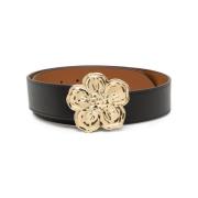 Zwarte Leren Riem voor Vrouwen Kenzo , Black , Dames