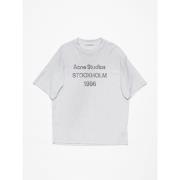 Lichtgrijs Melange T-shirt Acne Studios , Gray , Heren