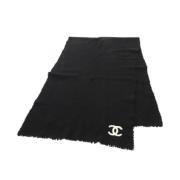 Pre-owned Cashmere scarves Chanel Vintage , Black , Unisex