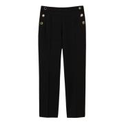 Marinière Jersey Broek Zwart Twinset , Black , Dames