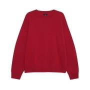 Rode Crew Neck Sweater Anine Bing , Red , Dames