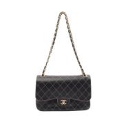 Pre-owned Leather chanel-bags Chanel Vintage , Black , Dames