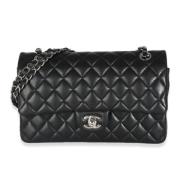 Pre-owned Leather chanel-bags Chanel Vintage , Gray , Dames