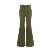 Cargo Flare Broek met Riemlussen R13 , Green , Dames