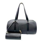 Pre-owned Leather handbags Louis Vuitton Vintage , Black , Dames