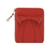 Leren Portemonnee met Strikdetail en Rits Comme des Garçons , Red , He...