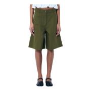 Twill Shorts met Meerdere Zakken Cecilie Bahnsen , Green , Dames