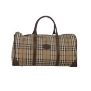 Pre-owned Leather travel-bags Burberry Vintage , Beige , Dames