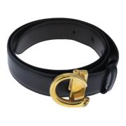 Pre-owned Leather belts Cartier Vintage , Black , Dames