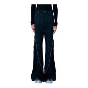 Linnen Bananenbroek Ritsontwerp Rick Owens , Black , Heren