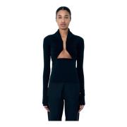 Top met Ruches en Cut-Out Rick Owens , Black , Dames