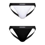 Twee-pack jockstraps Dsquared2 , Black , Heren