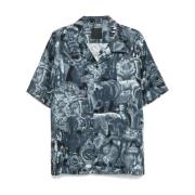 Hubert Objecten Print Zijden Shirt Givenchy , Multicolor , Heren