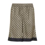 Zijden Bermuda Shorts Gucci , Multicolor , Heren