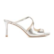 Grijze Champagne Leren Anise Sandalen Jimmy Choo , Beige , Dames