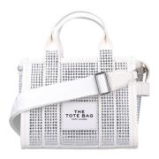 Kristal Canvas Kleine Tote Tas Wit Marc Jacobs , White , Dames