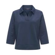 Stijlvolle Sweatshirt met Gonut Detail Opus , Blue , Dames