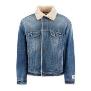 Denim Teddy Jack Shearling Voering Dolce & Gabbana , Blue , Heren