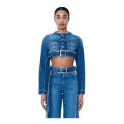 Ritssluiting Denim Jacket Jean Paul Gaultier , Blue , Dames