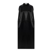 Satijnen jurk Jil Sander , Black , Dames