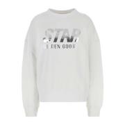 Stijlvol Wit Katoenen Sweatshirt Golden Goose , White , Dames