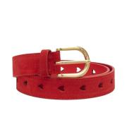 Hart Uitgesneden Suède Leren Riem Fabienne Chapot , Red , Dames