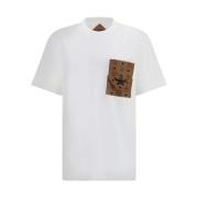 Monogram Zak Katoenen T-Shirt MCM , White , Heren