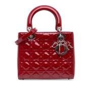 Pre-owned Leather handbags Dior Vintage , Red , Dames