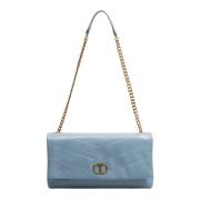 Heldere Blauwe Schoudertas Madison Stijl Twinset , Blue , Dames