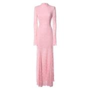 Roze Kanten Jurk met Lange Mouwen Rotate Birger Christensen , Pink , D...