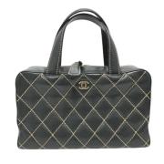 Pre-owned Leather chanel-bags Chanel Vintage , Black , Dames