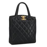 Pre-owned Leather chanel-bags Chanel Vintage , Black , Dames