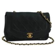 Pre-owned Leather chanel-bags Chanel Vintage , Black , Dames